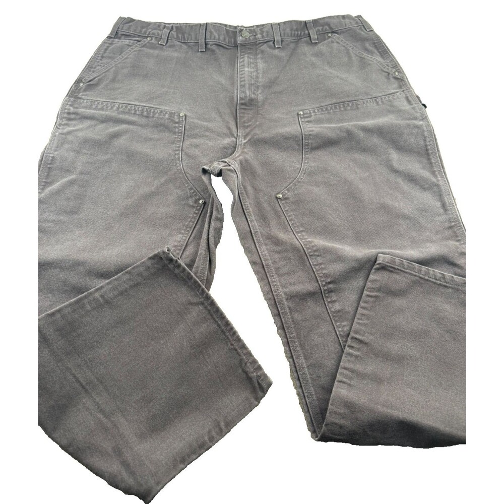 Carhartt B136-DKB Double Knee Carpenter Pants Men's 44x30 Dark Brown Canvas VTG